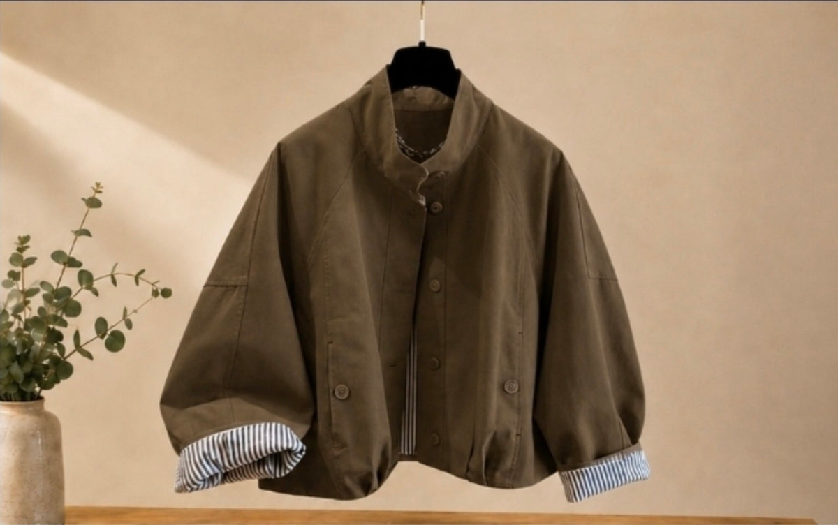 Trench oversize femme kaki - vue de face