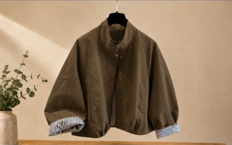 Trench oversize femme kaki - vue de face