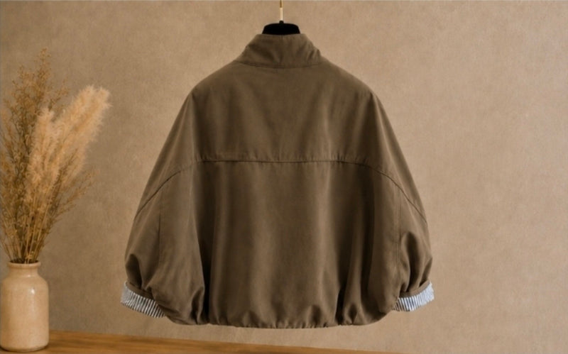 Trench oversize femme kaki - vue de dos