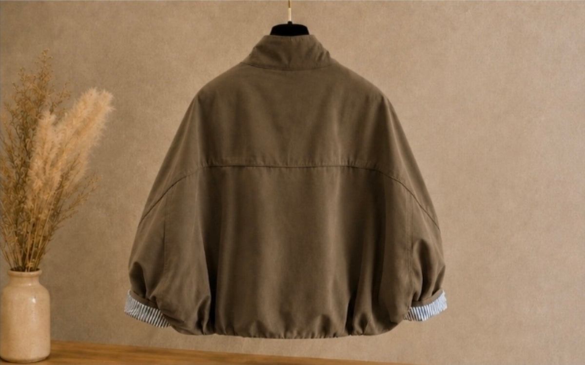 Trench oversize femme kaki - vue de dos